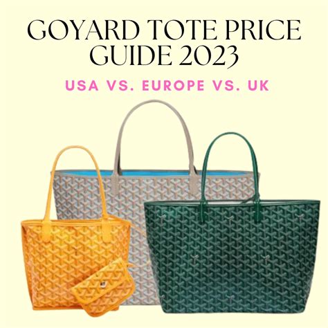 how expensive are goyard bags|Goyard tote bag price 2023.